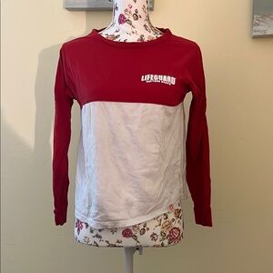 Red and White Lifeguard Long Sleeve Shirt